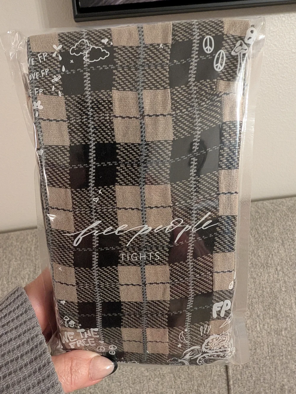 Free People plaid tights